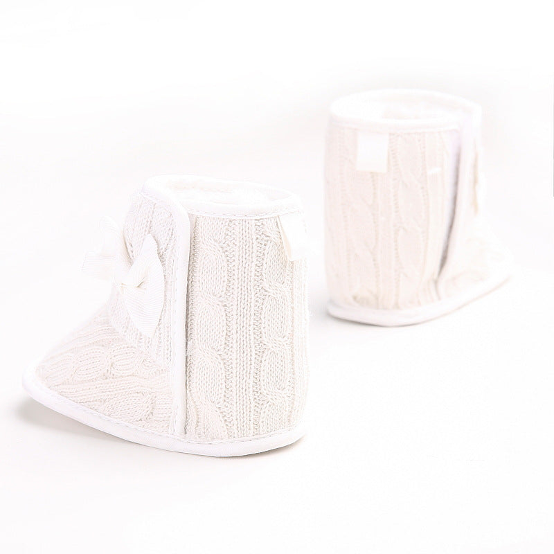 Knit Toddler Boots with Bow Detail, Perfect for Little Walkers