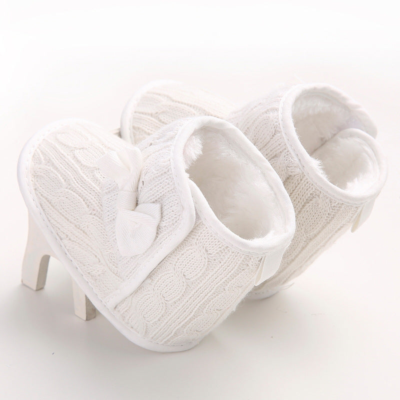 Knit Toddler Boots with Bow Detail, Perfect for Little Walkers