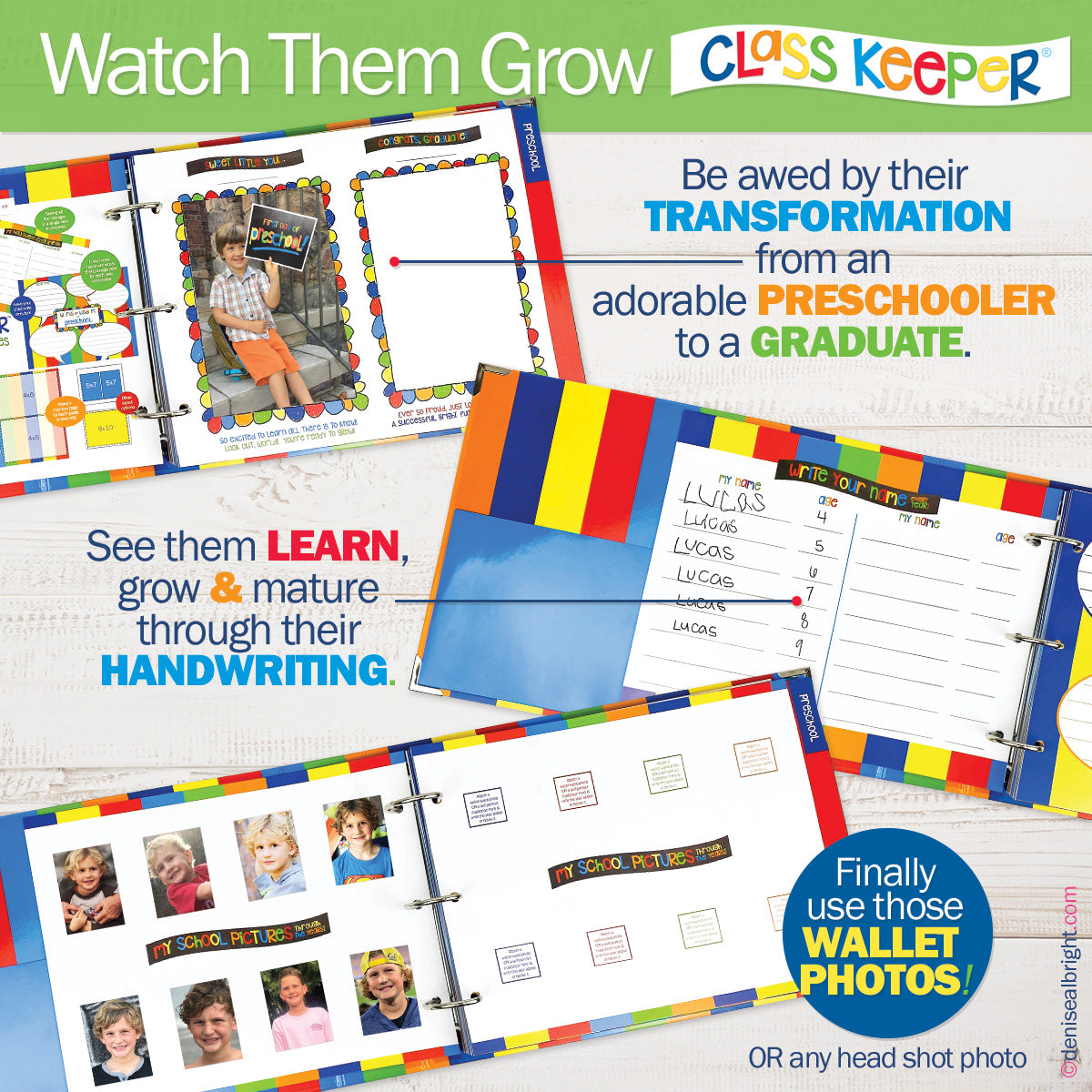 Mom Must-Have School Keepsake Kit | Class Keeper® + Photo Prop Deck + School Stickers