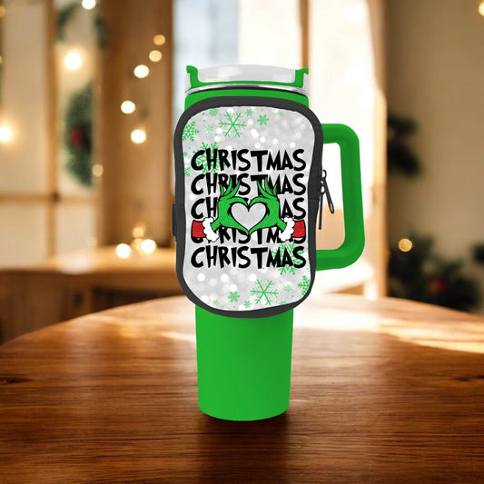 Christmas Zippered Pouch/Bag For 40oz Tumbler