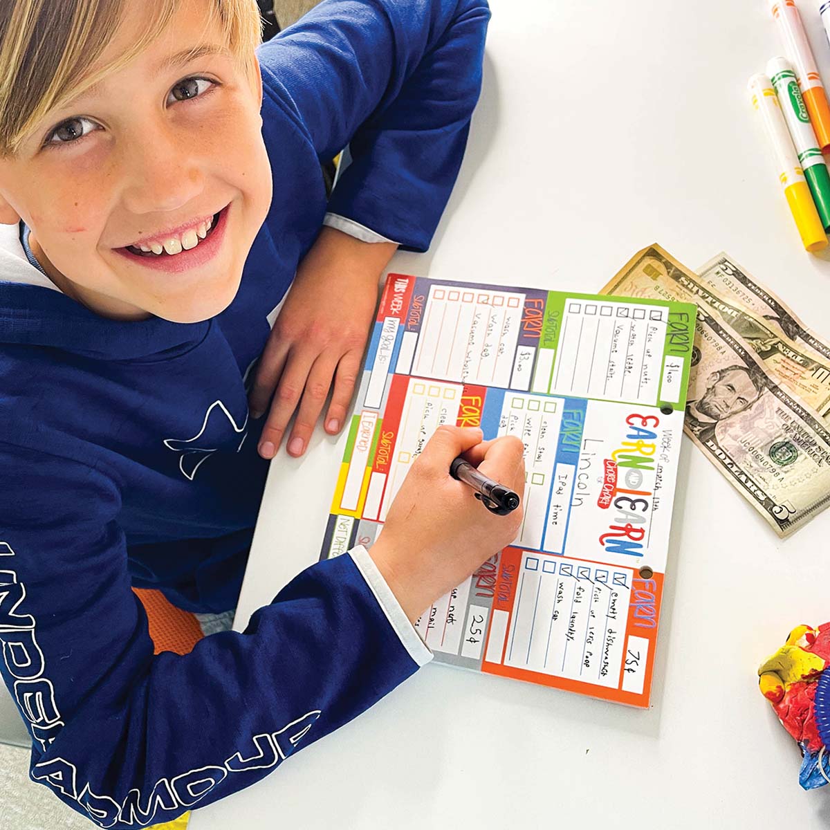 Earn & Learn® Kids Money Management Chore Chart Pad