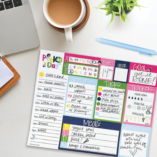 Peek at the Day™ Daily Planner Pad | All Bright & Cheery