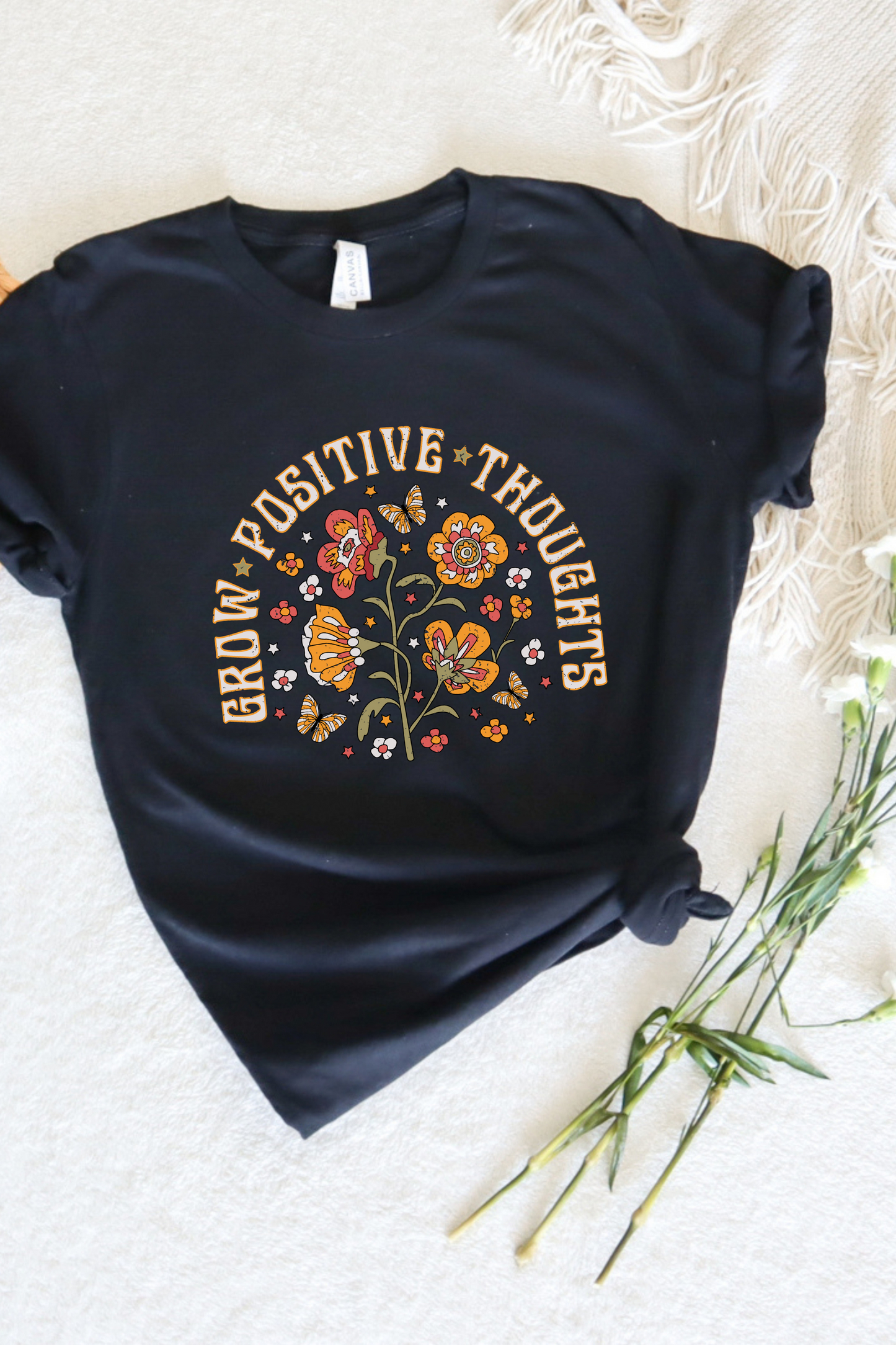 GROW POSITIVE THOUGHTS TEE(BELLA CANVAS)