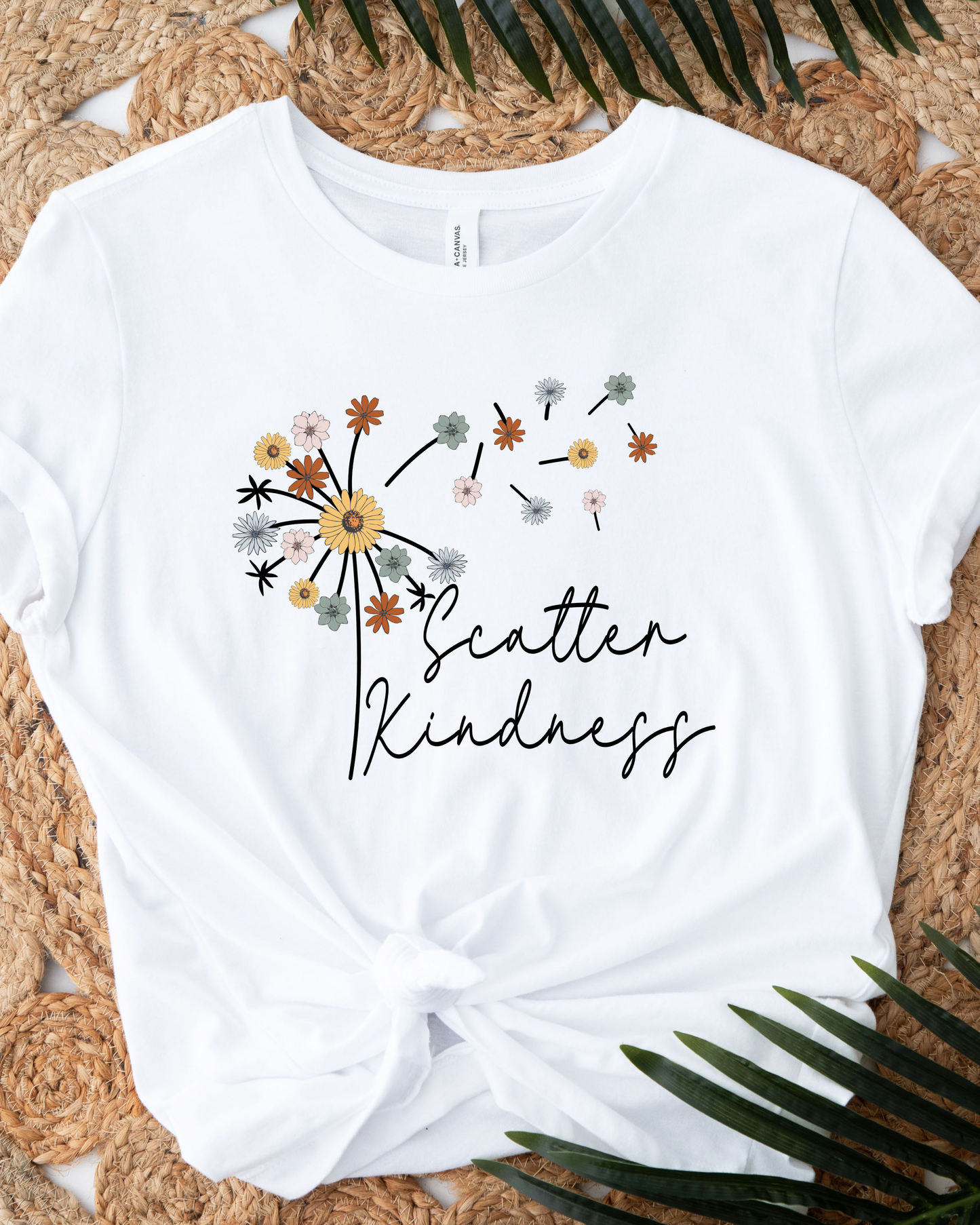 SCATTER KINDNESS POSITIVES VIBES TEE(BELLA CANVAS)