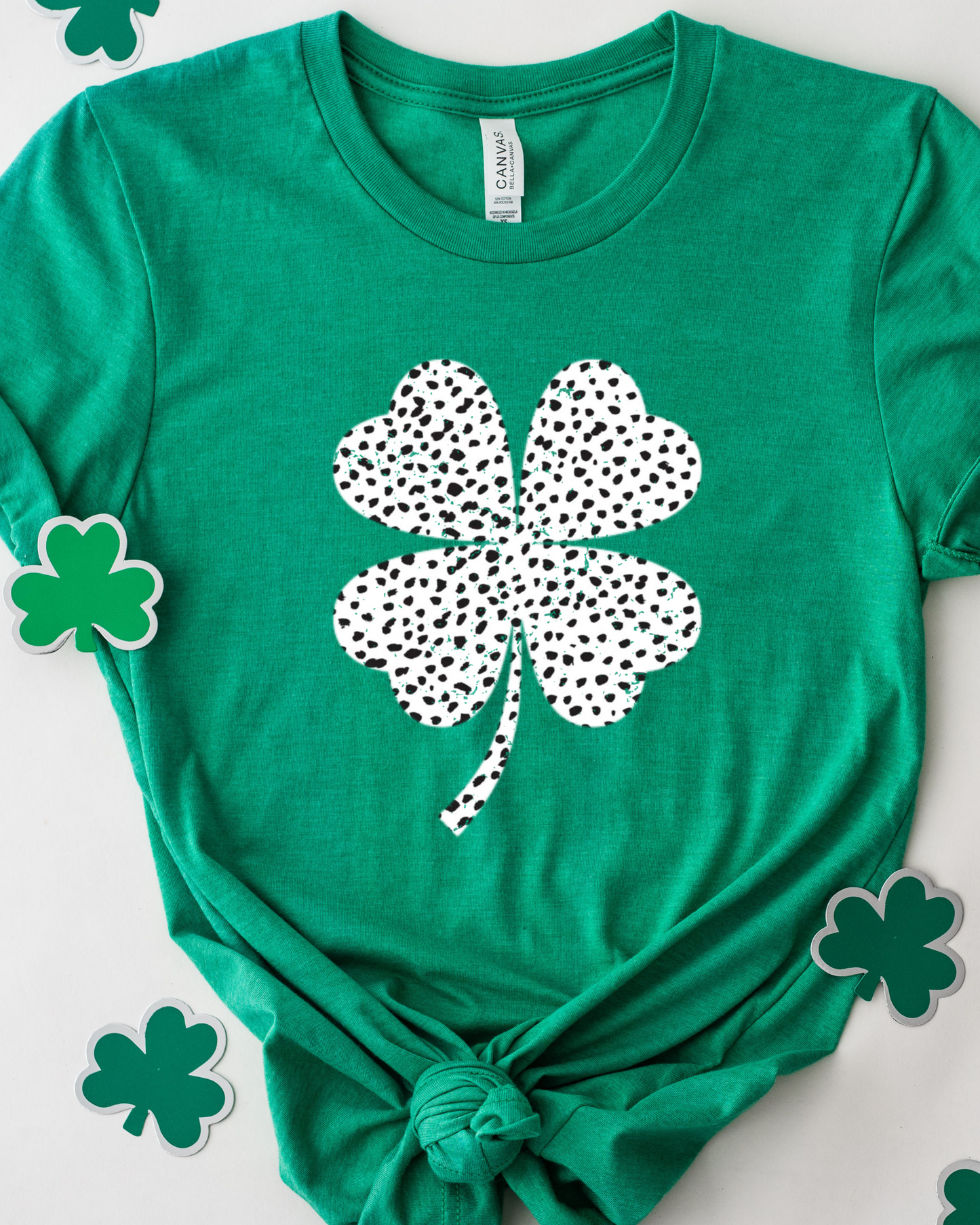 DALMATION SHAMROCK TEE (BELLA CANVAS)