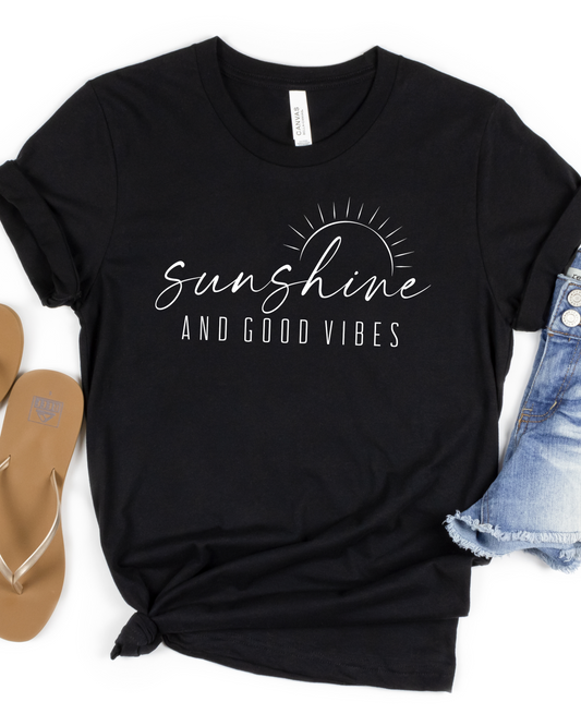 SUNSHINE & GOOD VIBES TEE (BELLA CANVAS)